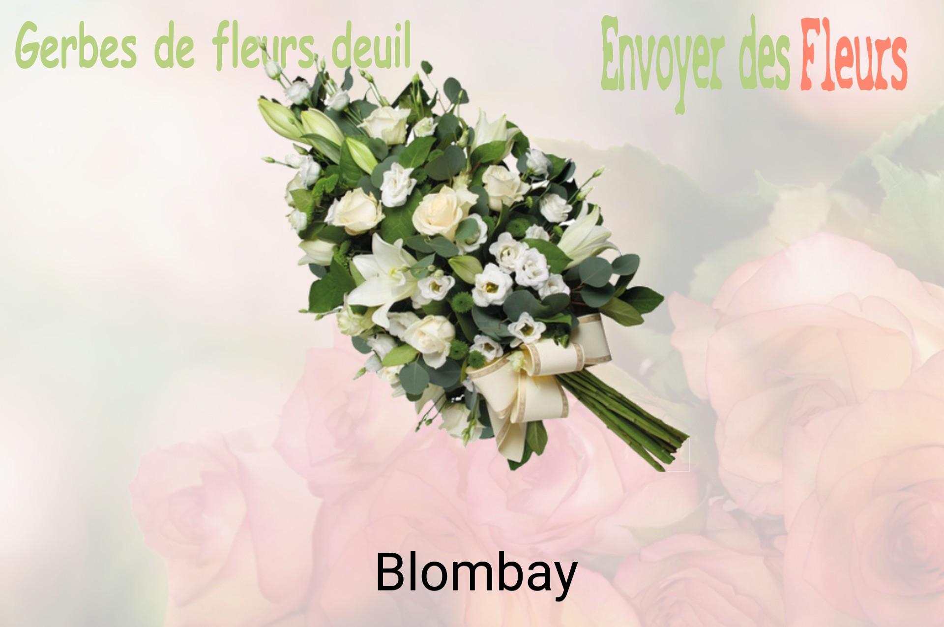 Gerbe de fleurs de deuil livrée à Blombay